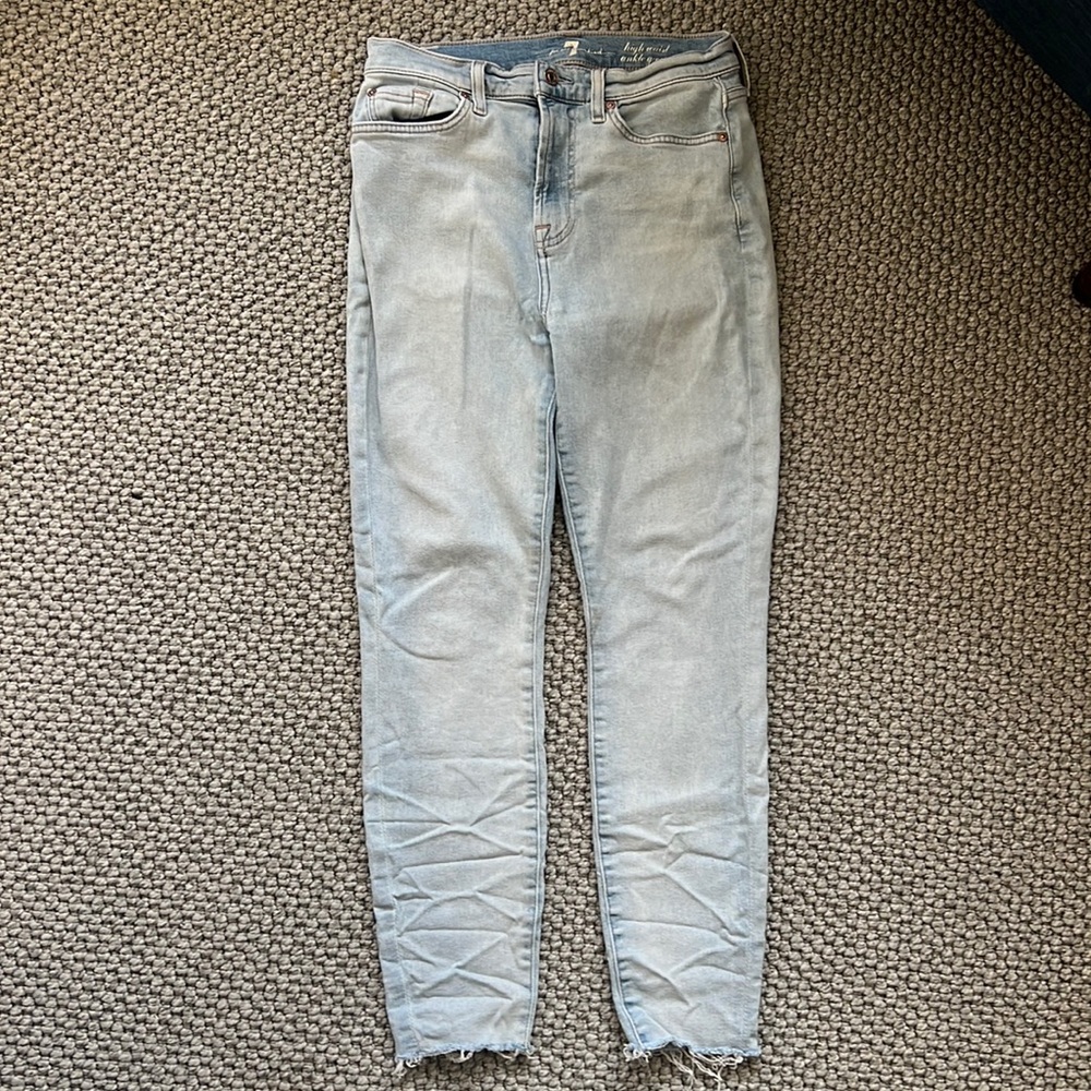 7 for all mankind light wash denim for women